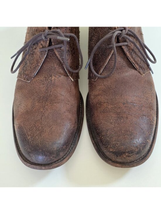 Frye Phillip Chukka Boots Mens US 11.5 D Brown Distressed Roughout Leather FLAW main image 16